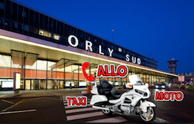 Taxi moto vers et depuis aéroports Roissy, Orly, Beauvais, Le Bourget